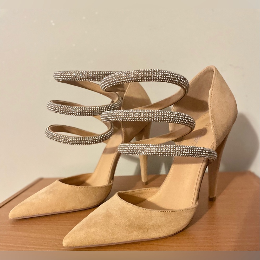 Shoe Dazzle Spiral Rhinestone Heels